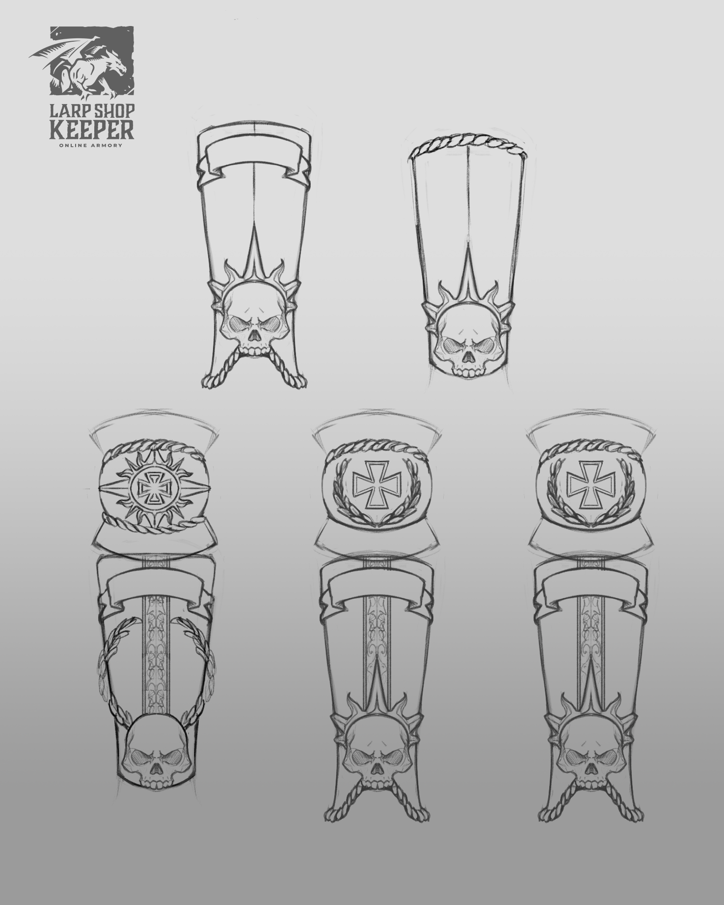 2D Armor Concept Design for LARP Armor 3