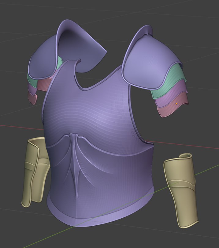 3D Armor Concept Design for LARP Armor 1