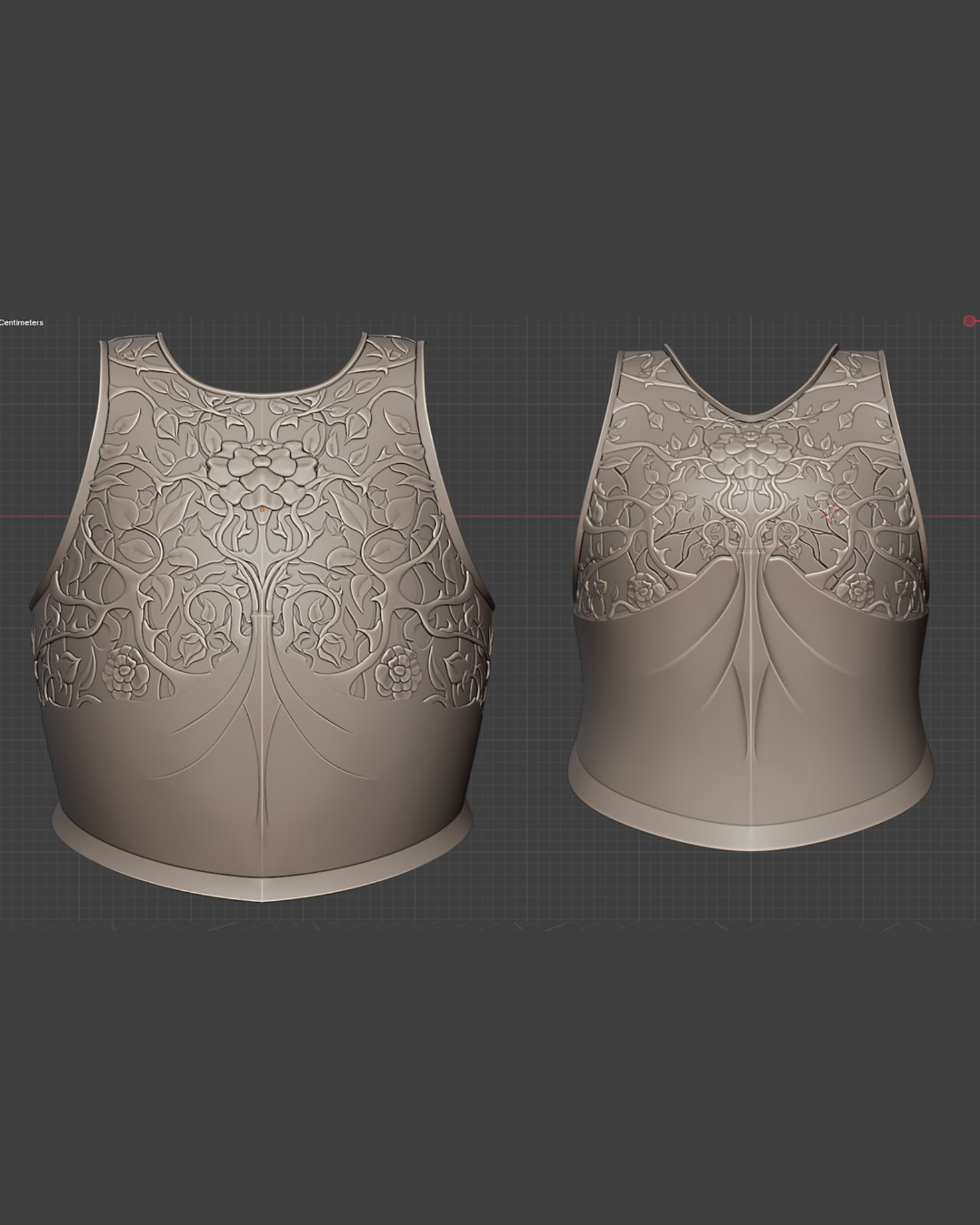 3D Armor Concept Design for LARP Armor 7