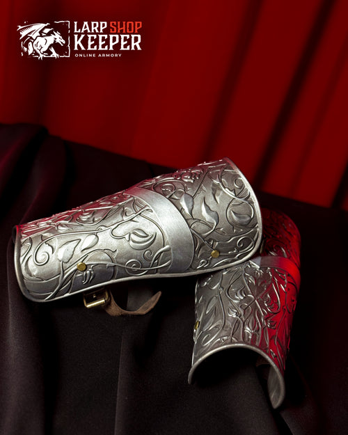 Flower Knight Bracers for LARP 1 made from PU (polyurethane resin)