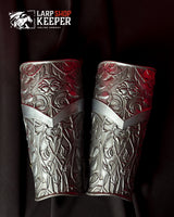 Flower Knight Bracers for LARP 2 made from PU (polyurethane resin)