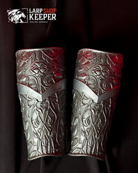 Flower Knight Bracers for LARP 2 made from PU (polyurethane resin)
