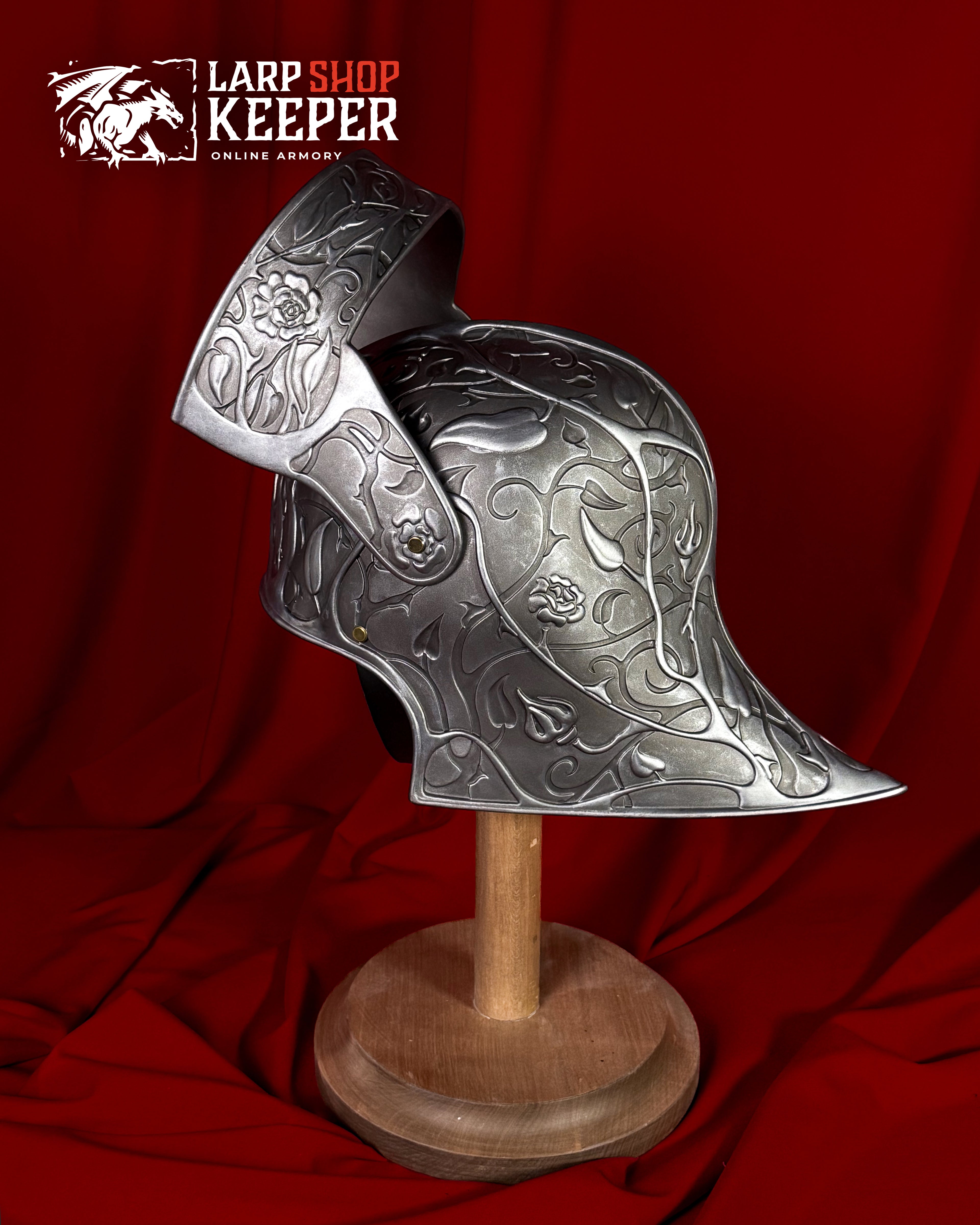 Flower Knight Sallet (Helmet) for LARP 1 made from PU (polyurethane resin)