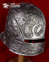 Flower Knight Sallet (Helmet) for LARP 4 made from PU (polyurethane resin)