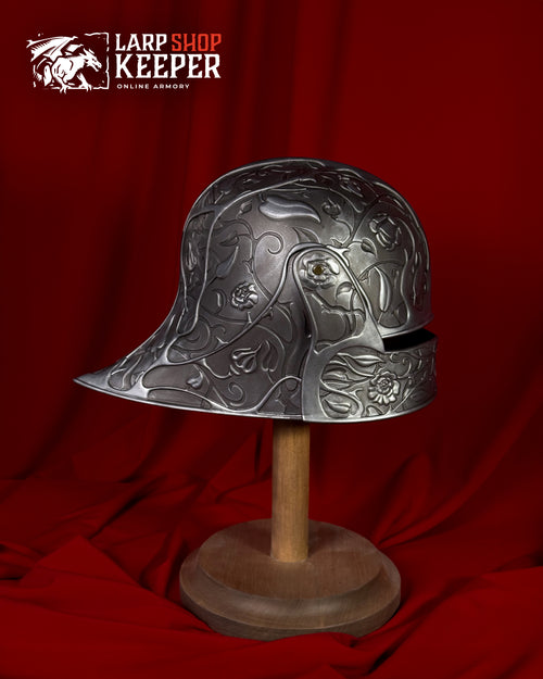 Flower Knight Sallet (Helmet) for LARP 5 made from PU (polyurethane resin)