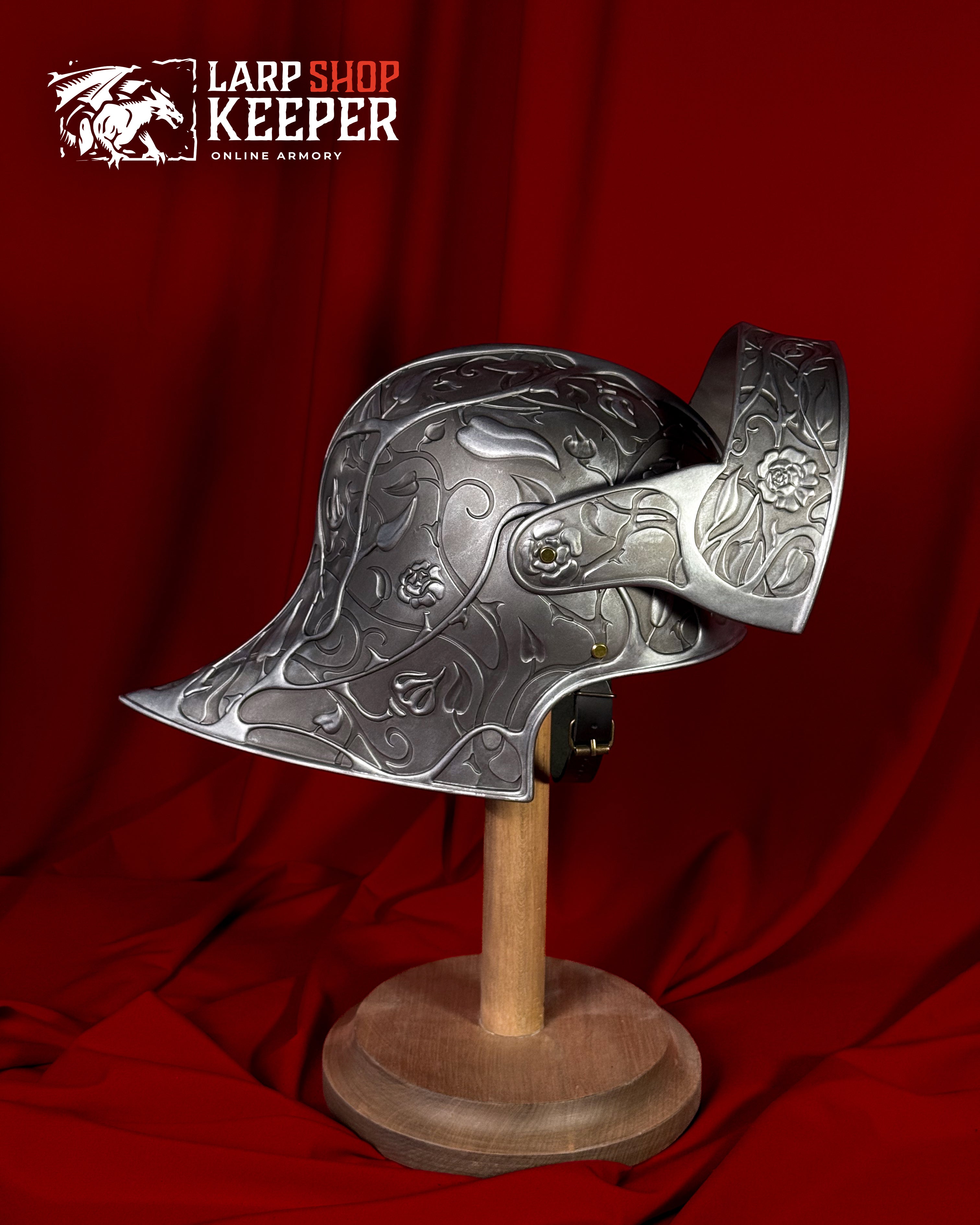 Flower Knight Sallet (Helmet) for LARP 6 made from PU (polyurethane resin)