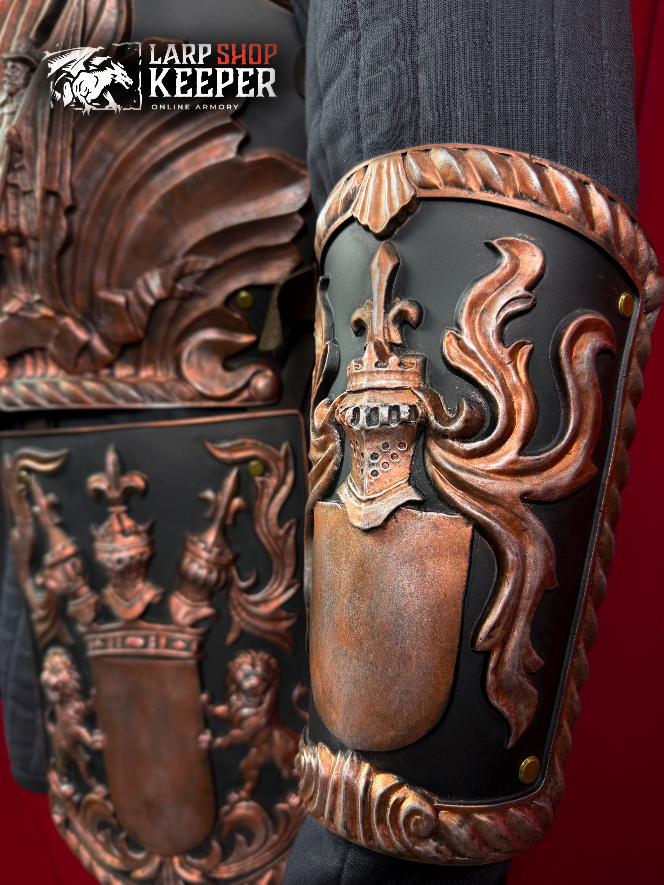 Lion Knight Armor Full Set for LARP 2 made from PU (polyurethane resin)