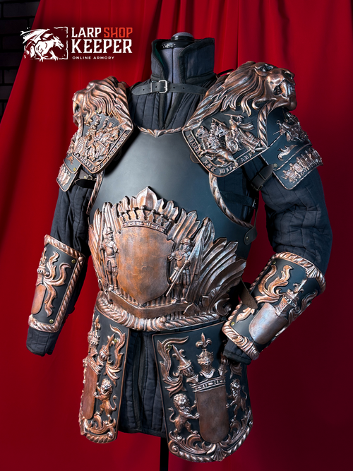 Lion Knight Armor Full Set for LARP 5 made from PU (polyurethane resin)