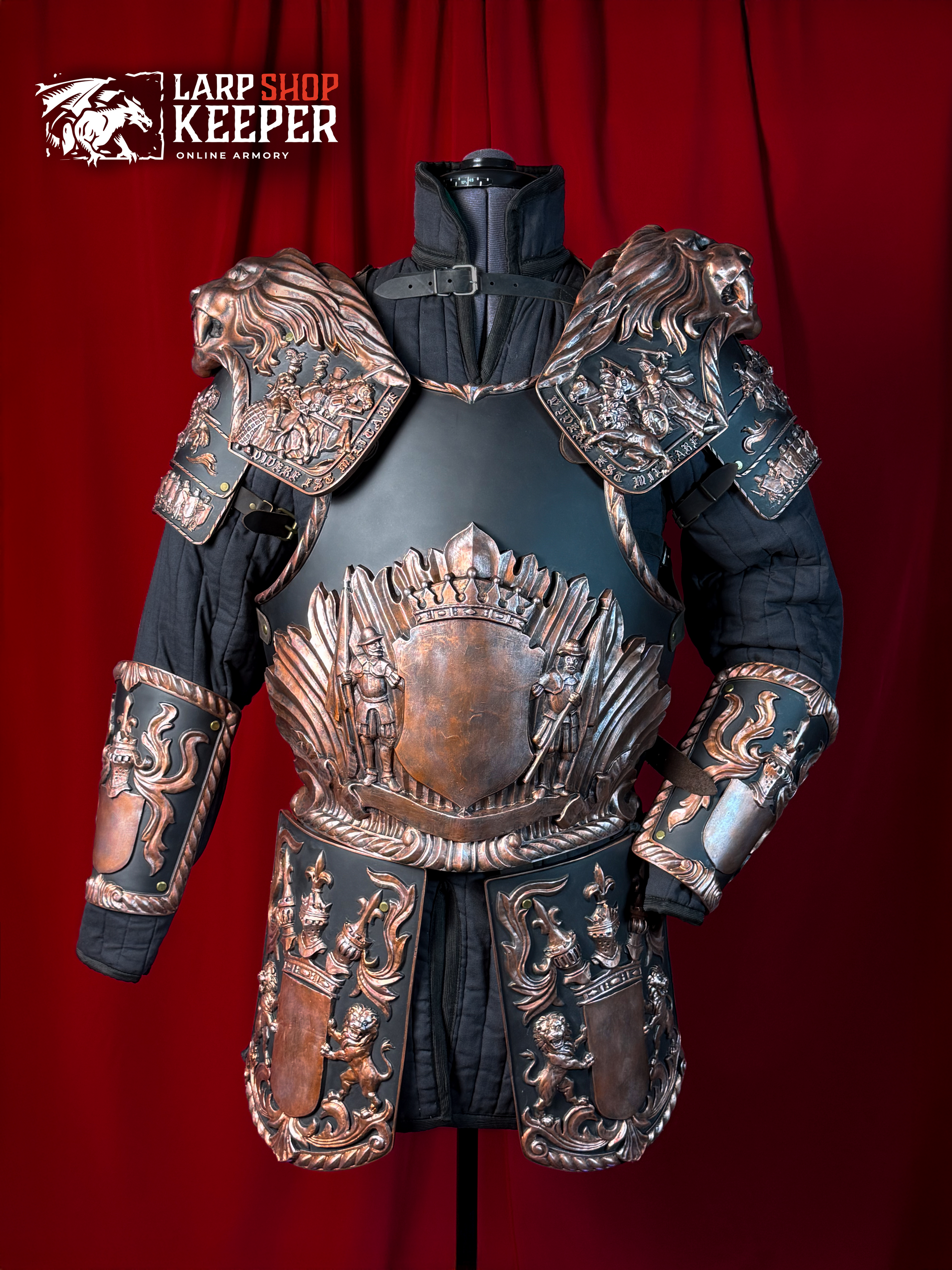 Lion Knight Breastplate (Cuirass) for LARP 2 made from PU (polyurethane resin)