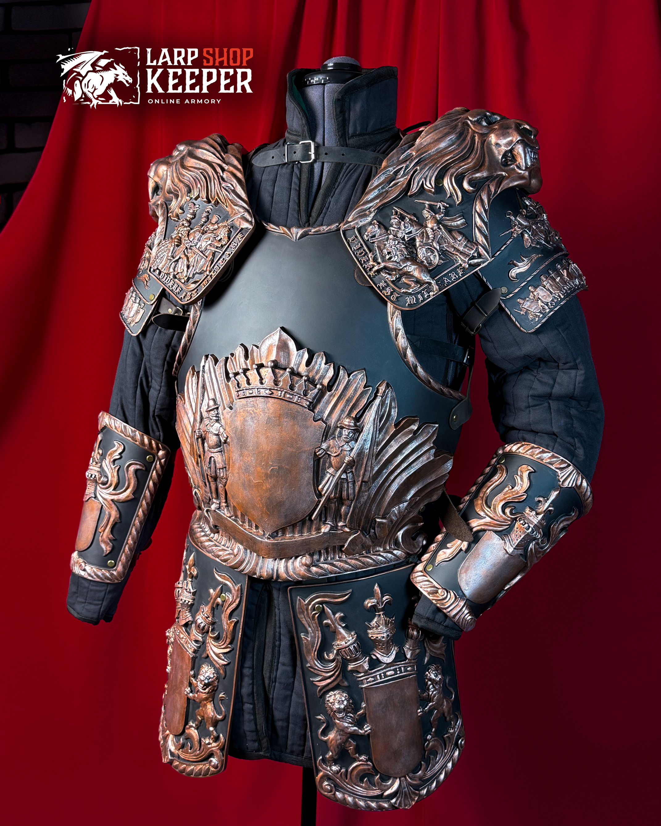 Lion Knight Breastplate (Cuirass) for LARP 3 made from PU (polyurethane resin)