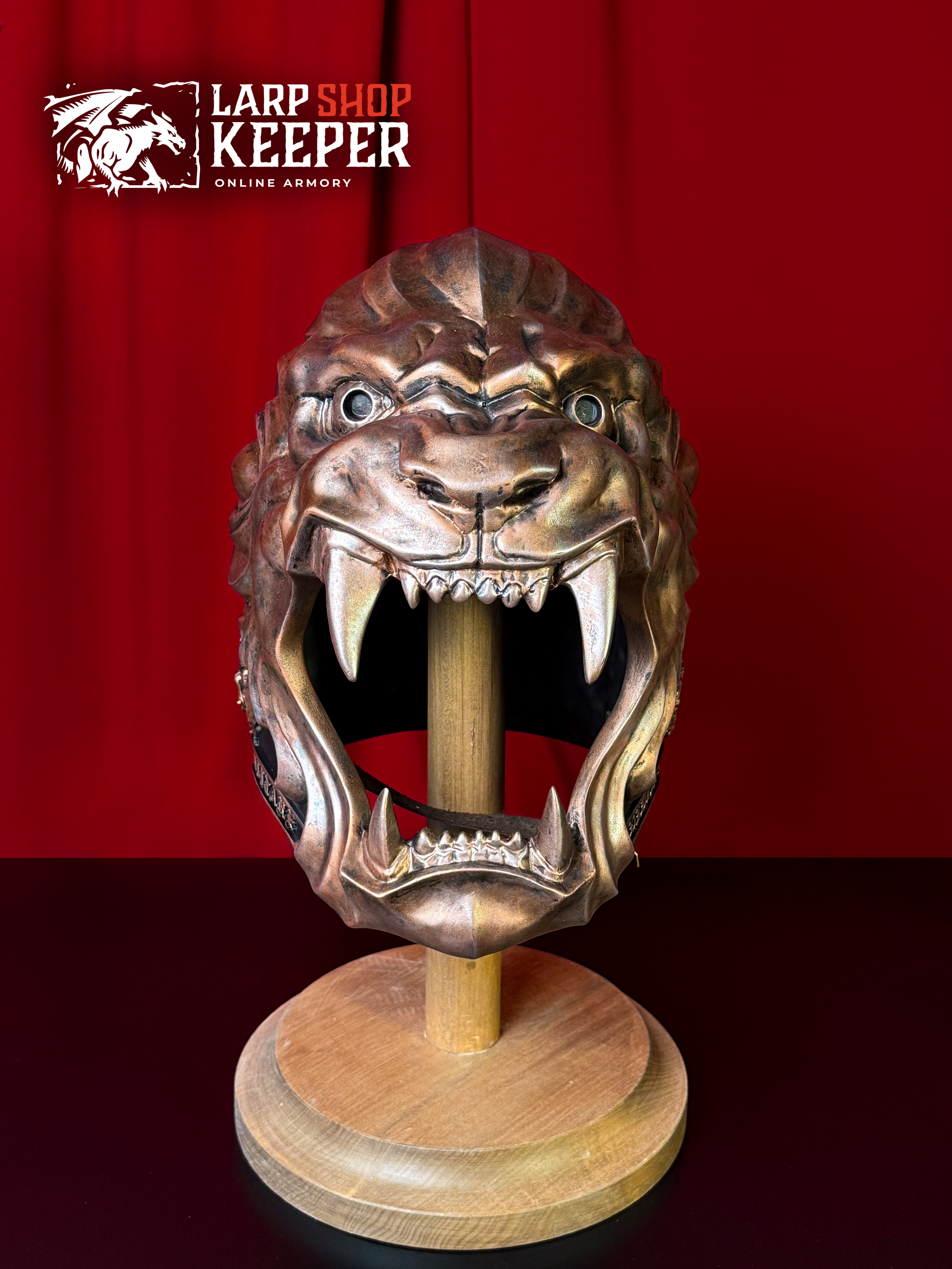 Lion Knight Helmet for LARP 1 made from PU (polyurethane resin)