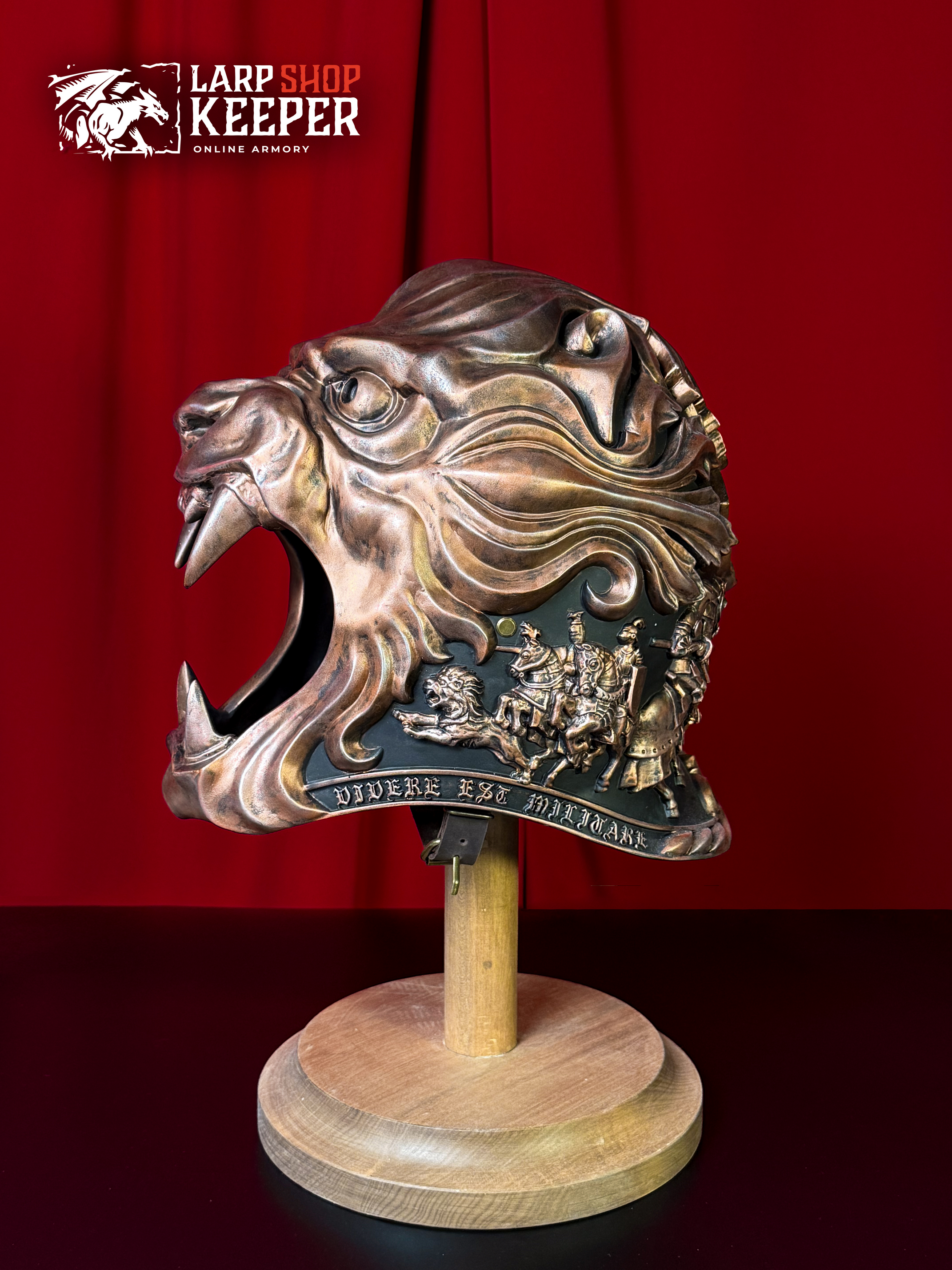 Lion Knight Helmet for LARP 2 made from PU (polyurethane resin)