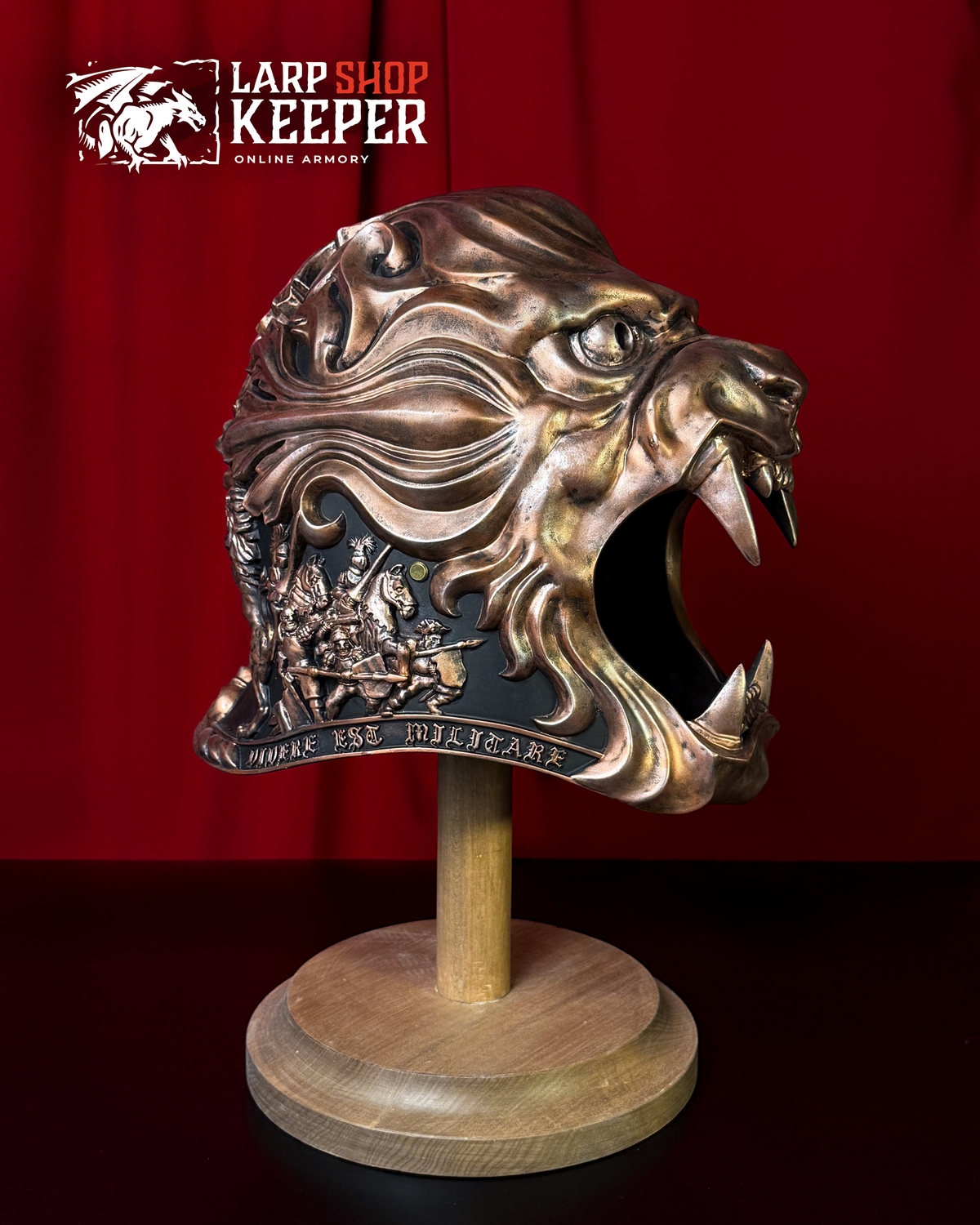 Lion Knight Helmet for LARP 4 made from PU (polyurethane resin)