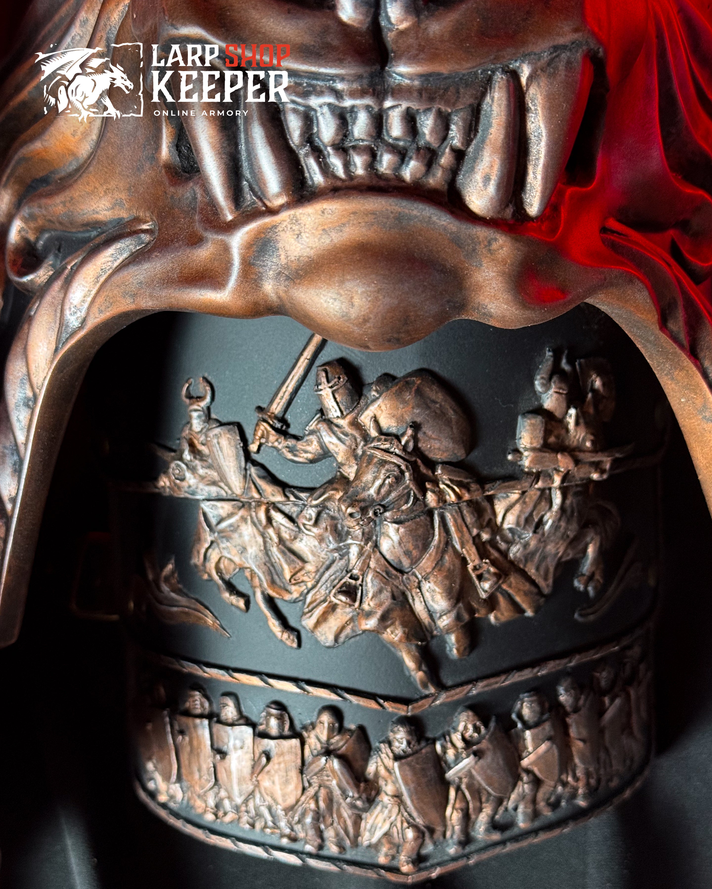 Lion Knight Pauldrons (Shoulder Armor)  for LARP 2 made from PU (polyurethane resin)