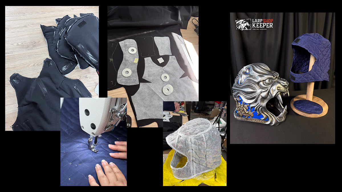 How It's Made - Seving paddings for the PU armor